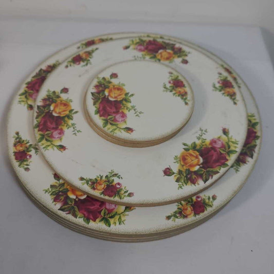 S/7 CORK BACK OCR TRIVETS