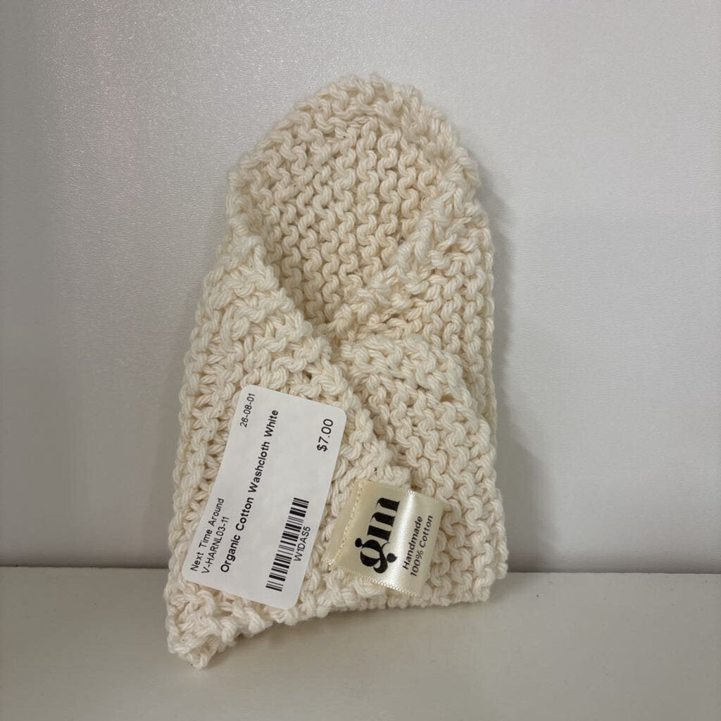 Organic Cotton Washcloth White