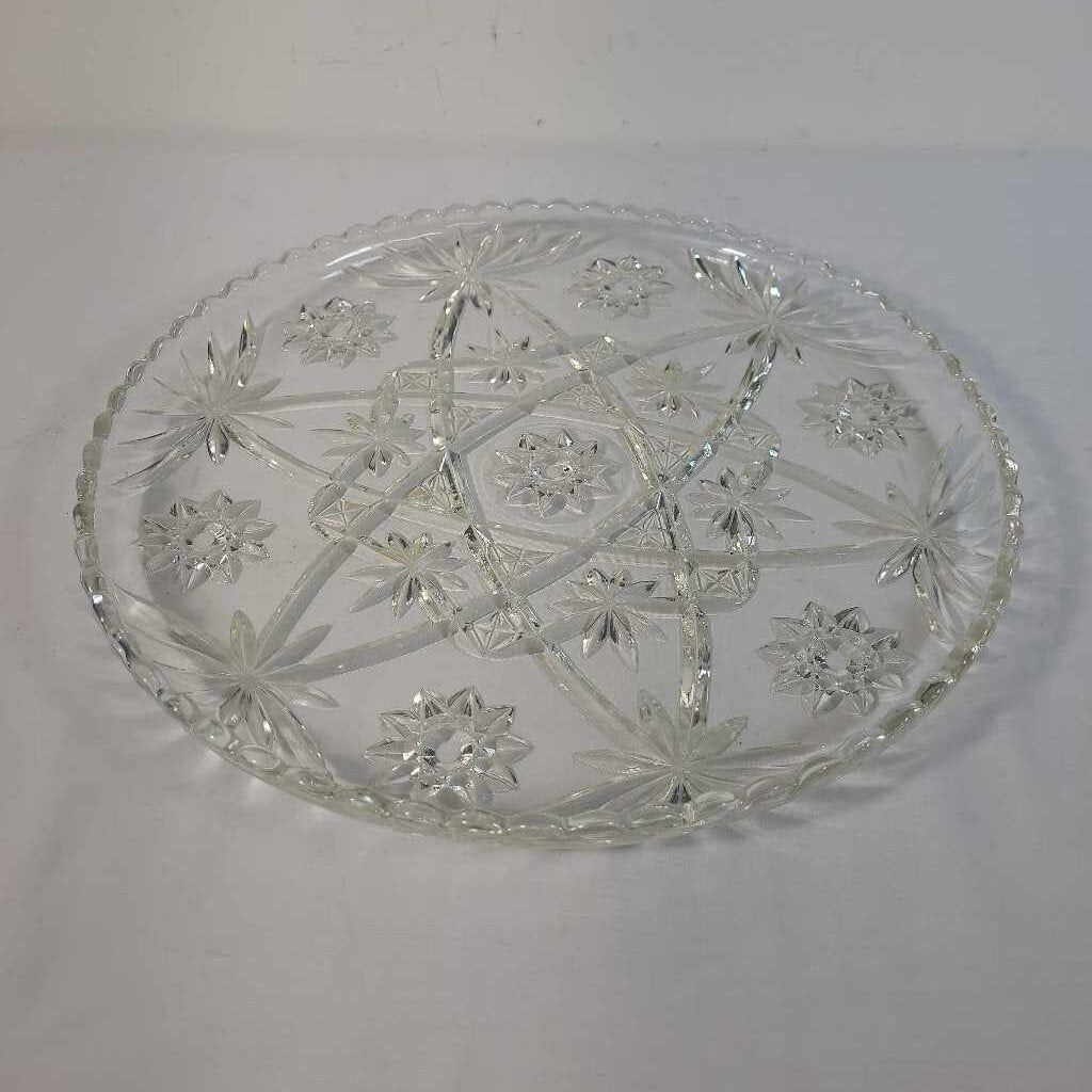ROUND GLASS SERVING DISH