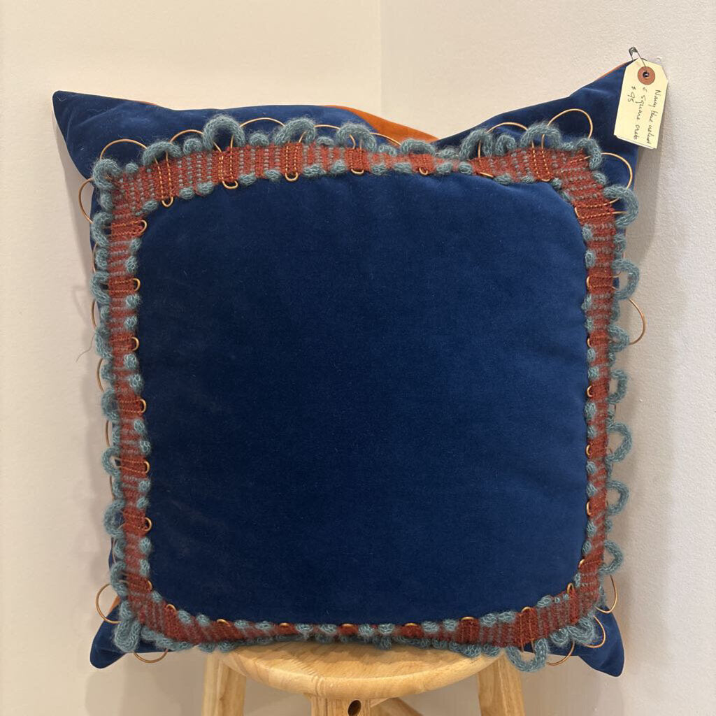 Pillow-20x20--Navy with square crete