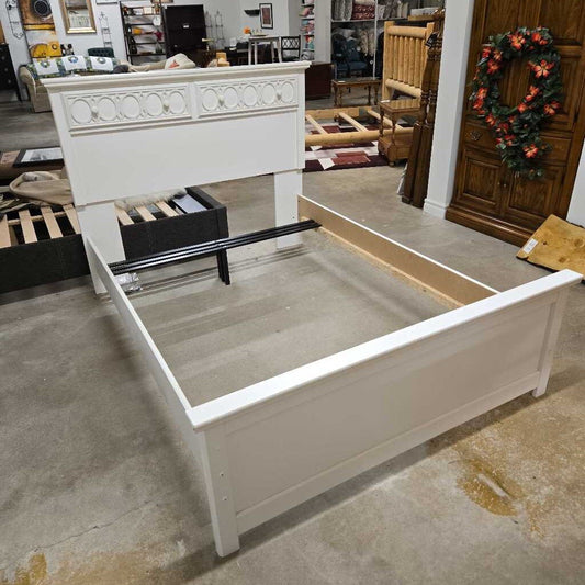 WHITE DOUBLE BED FRAME