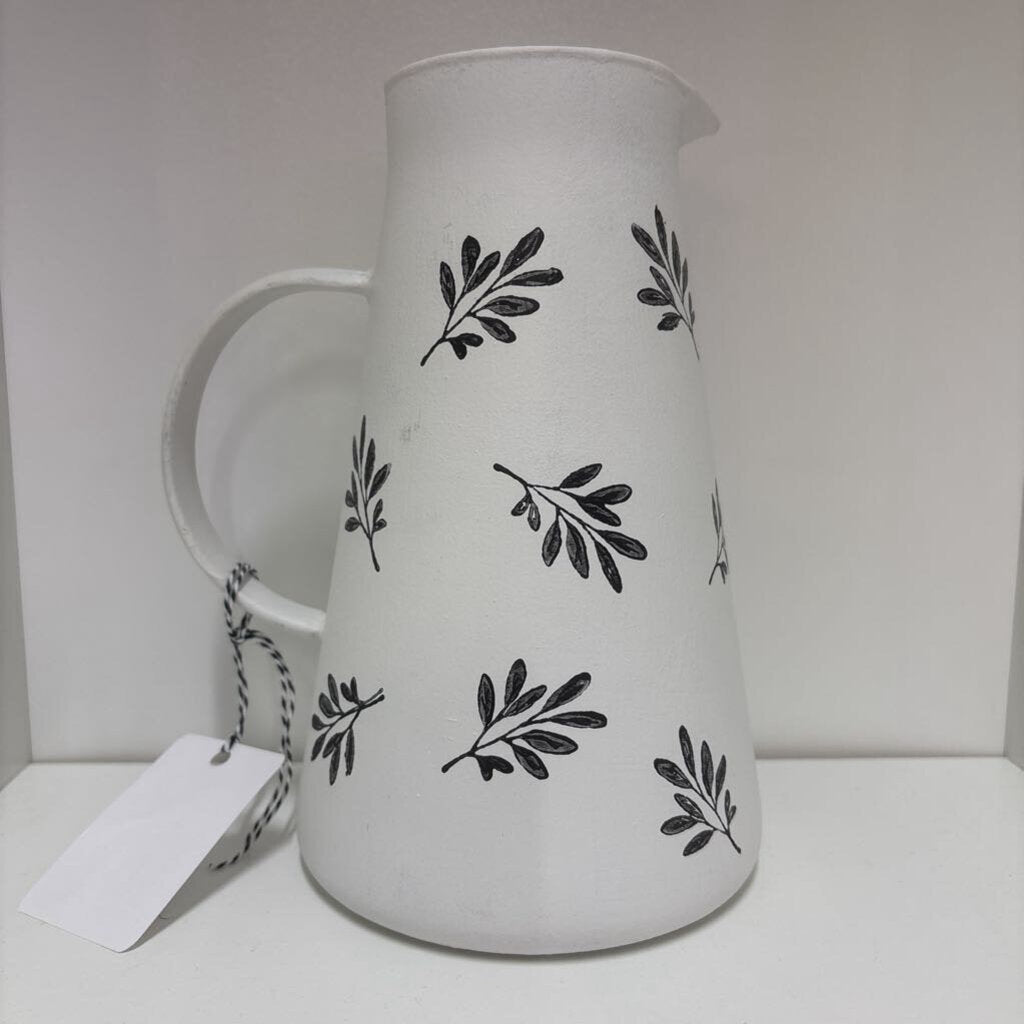 White Patterned Pitcher