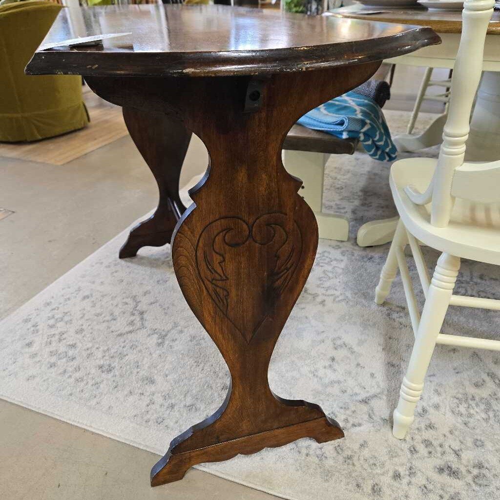VTG WOOD HALL TABLE