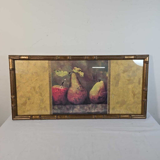FAUX BAMBOO FRAMED FRUIT