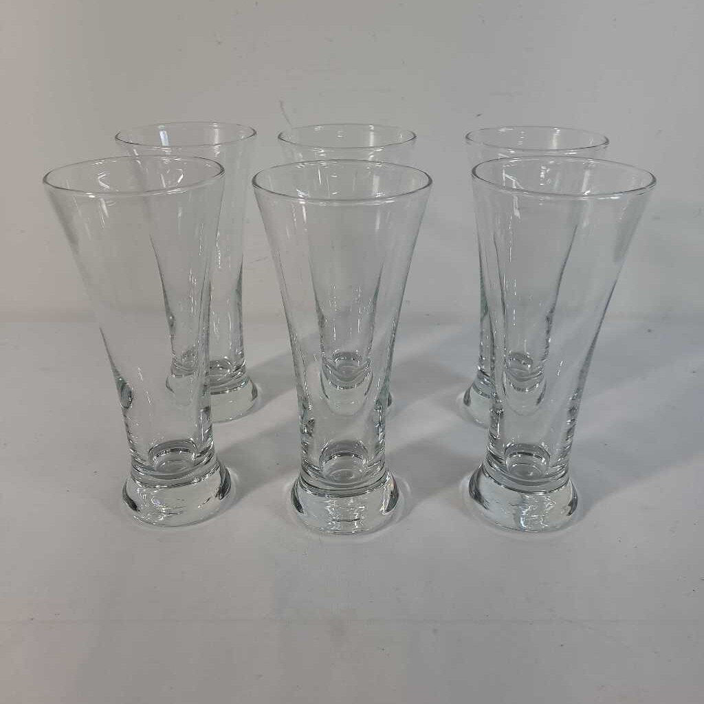 S/6 BEER GLASSES