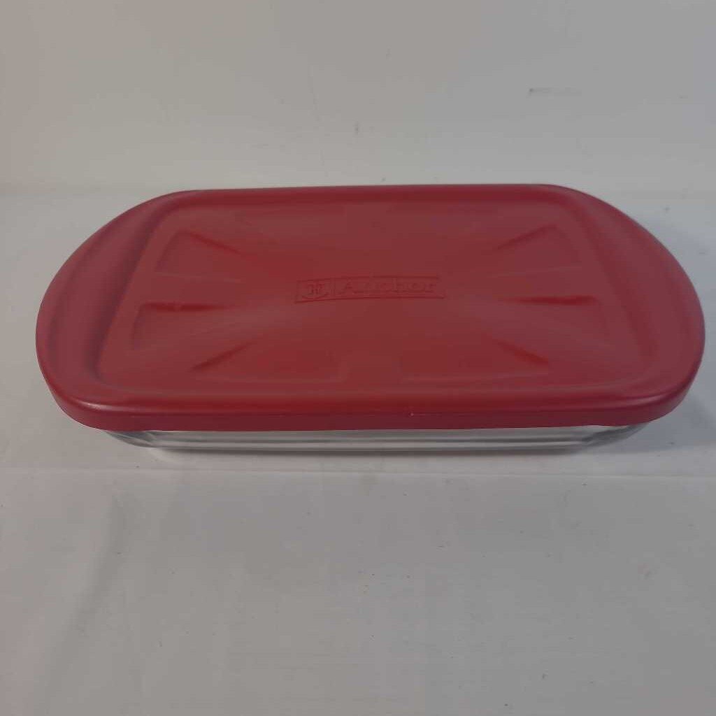ANCHOR HOCKING REC GLASS LIDDED DISH