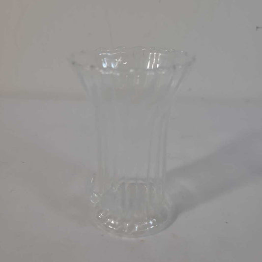 GLASS VASES W/ LEAVES