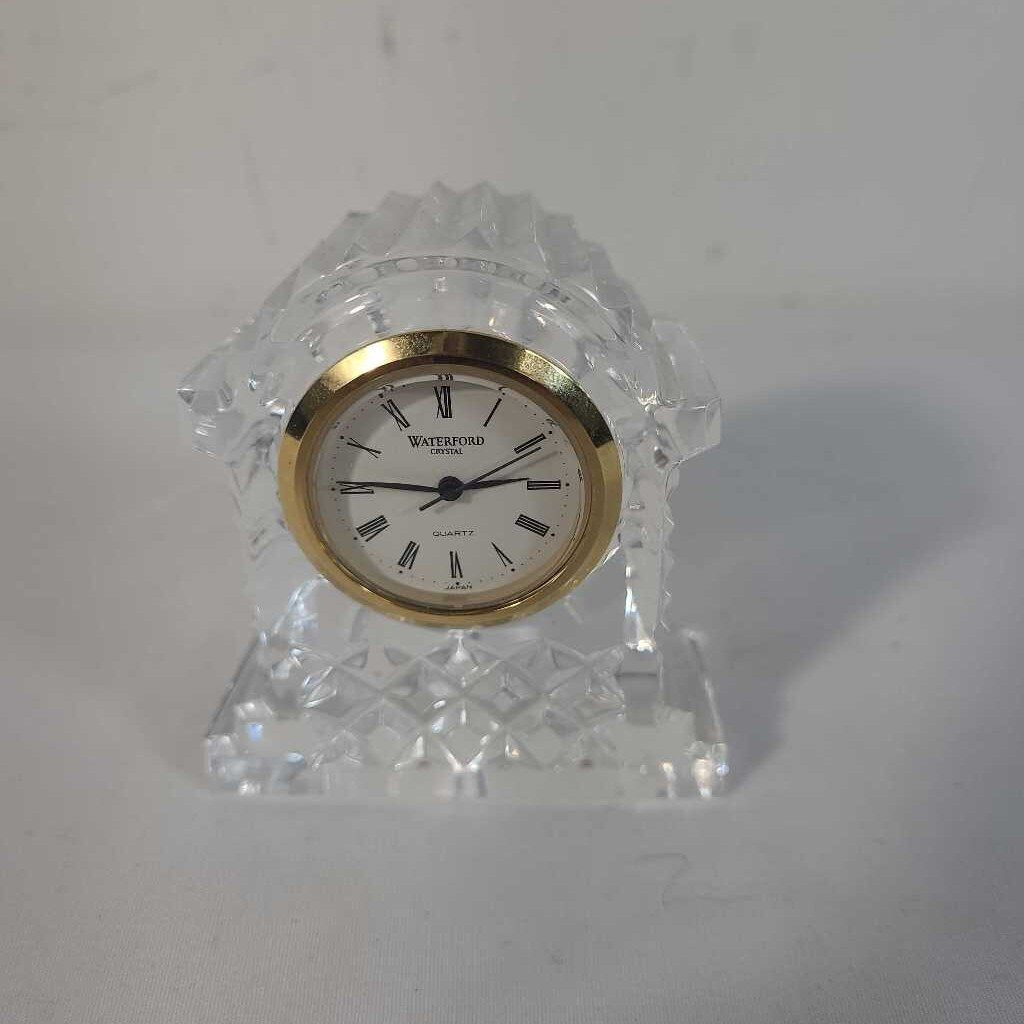 SM WATERFORD CRYSTAL DESK CLOCK