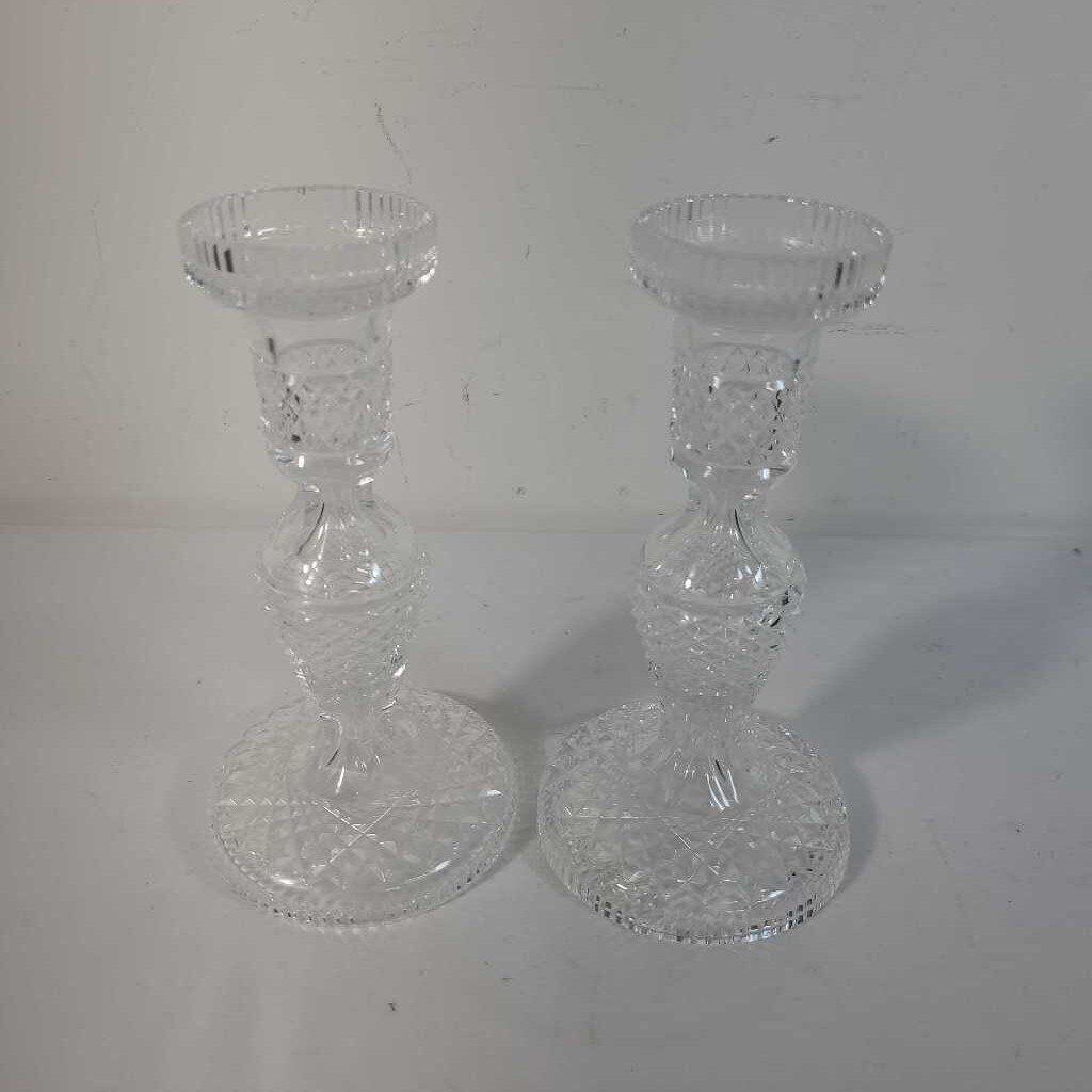 PR CRYSTAL CANDLE HOLDERS