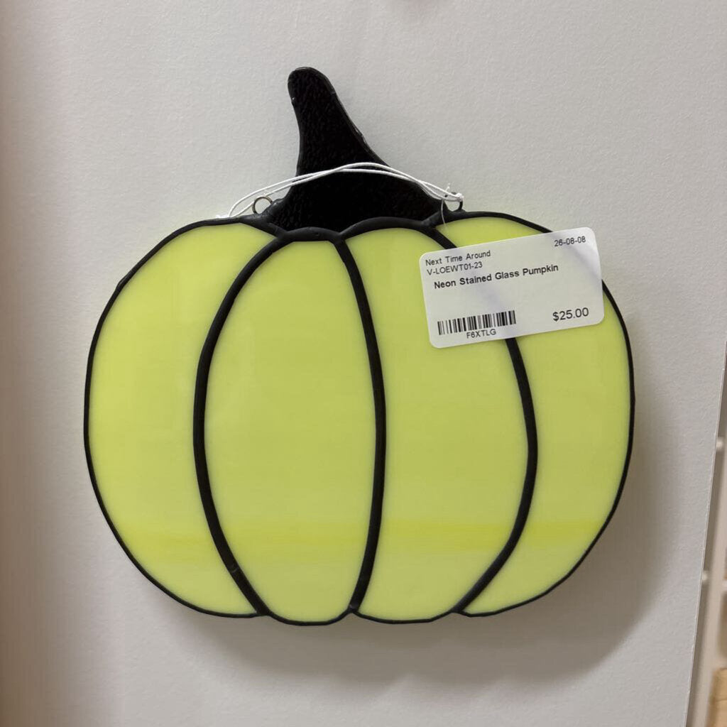 Neon Stained Glass Pumpkin