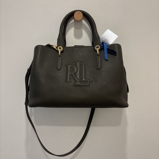 LAUREN RALPH LAUREN HAYWARD MEDIUM LEATHER SATCHEL