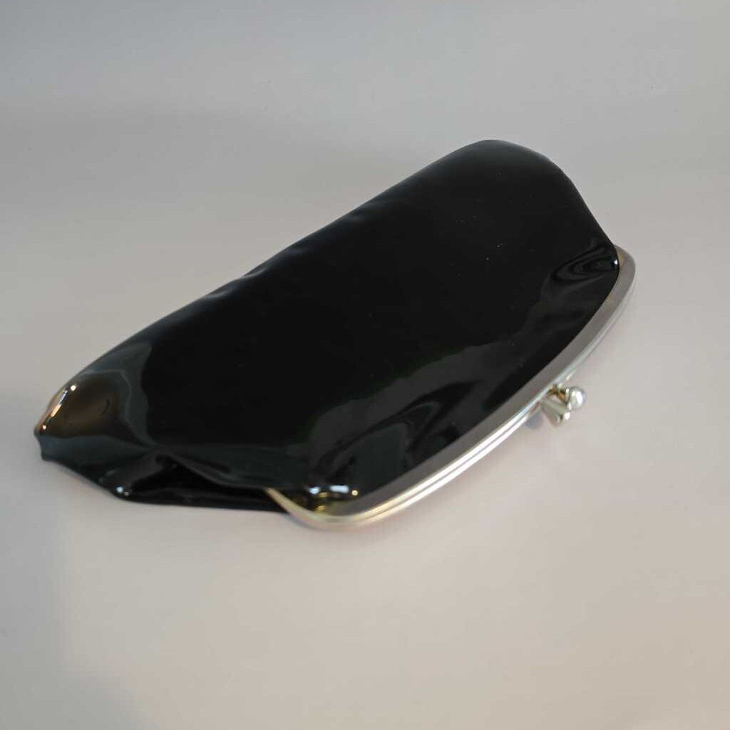 Vintage Black Patent Clutch Handbag