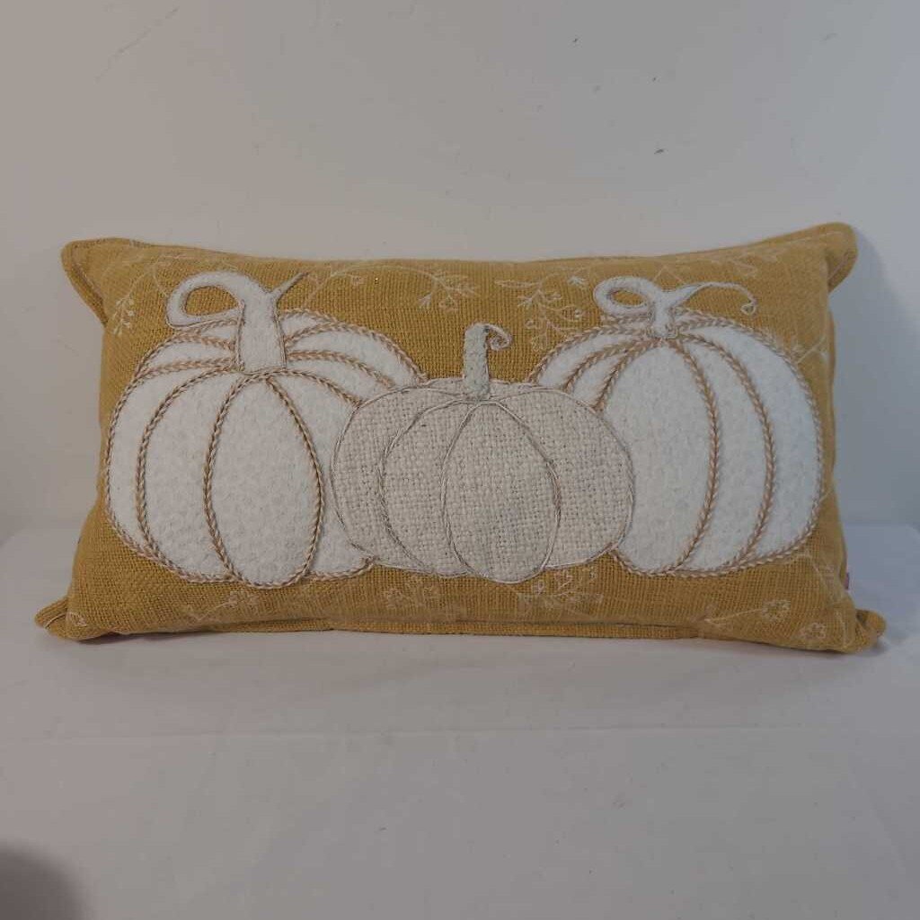 YELLOW PUMPKIN LUMBAR PILLOW