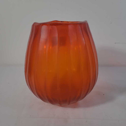 ORANGE GLASS VASE