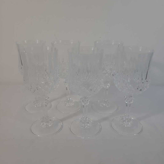 S/6 CRISTAL D'ARQUES WINE GLASSES