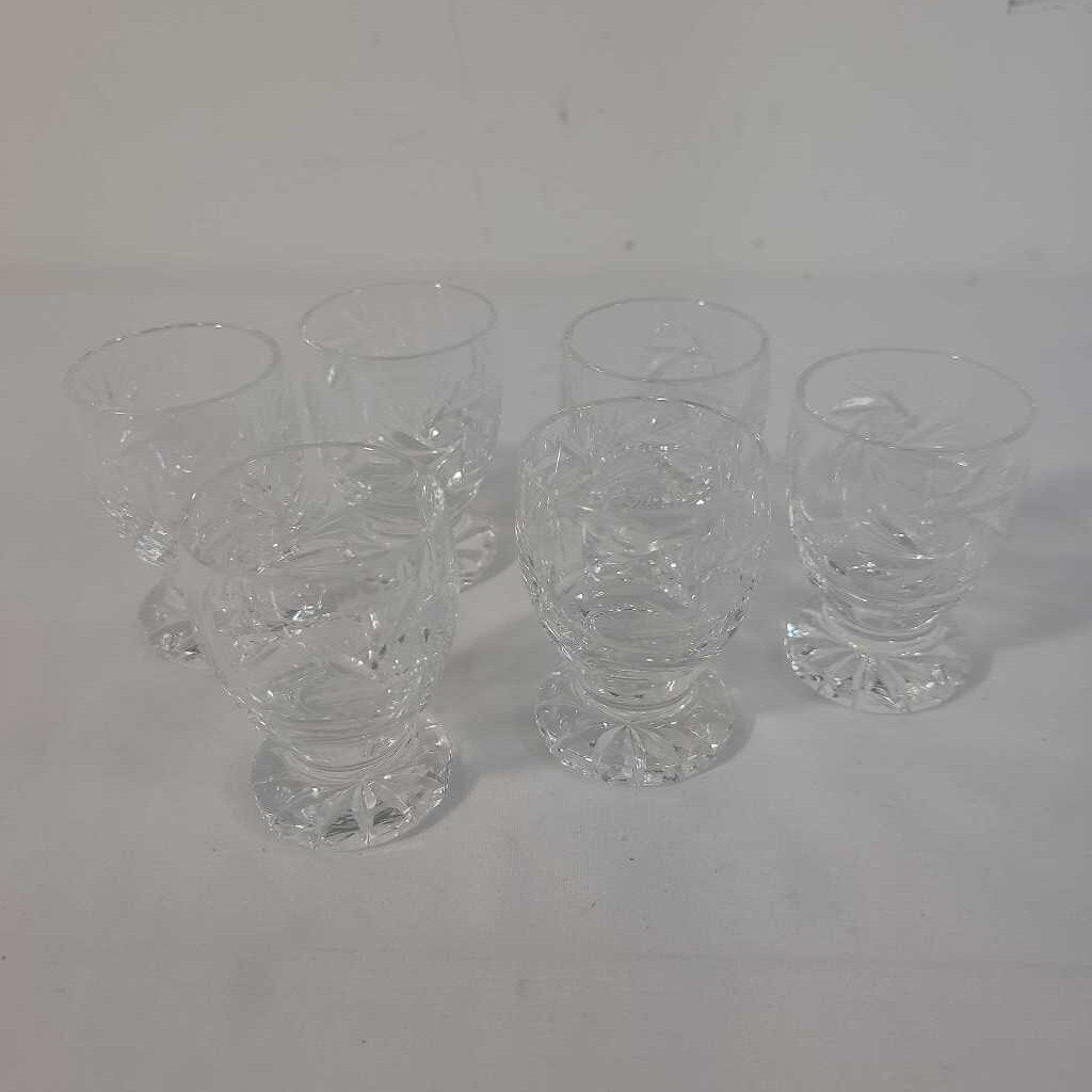 S/6 PINWHEEL SHOT GLASSES