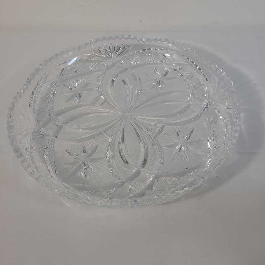 CUT GLASS SERVING PLATE