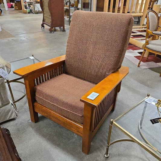 BASSETT MISSION STYLE CHAIR - BROWN