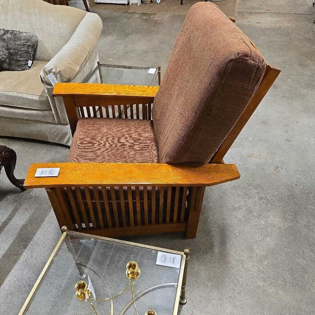 BASSETT MISSION STYLE CHAIR - BROWN