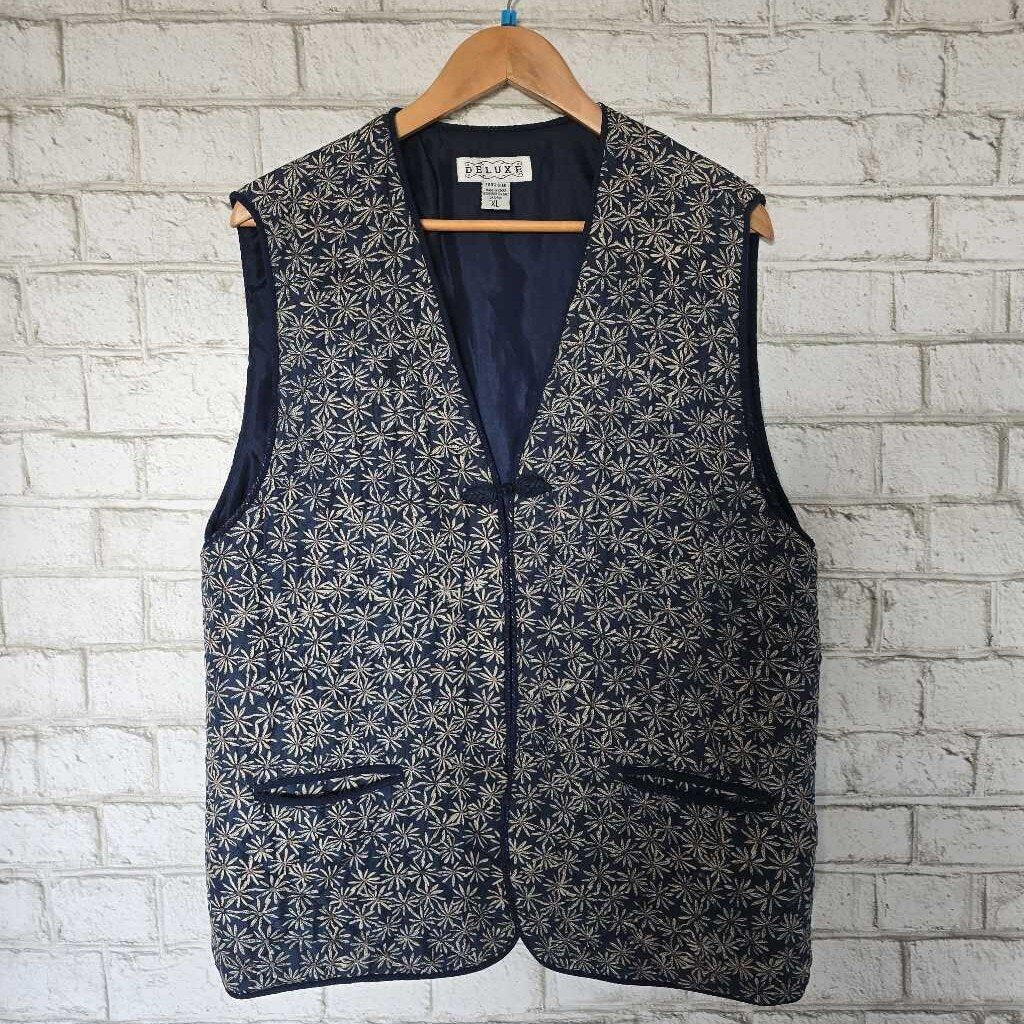 Vintage DELUX 100% Silk Vest XL