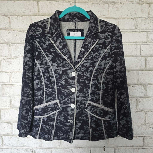 JUST WHITE Blue Cardi Jacket S-M