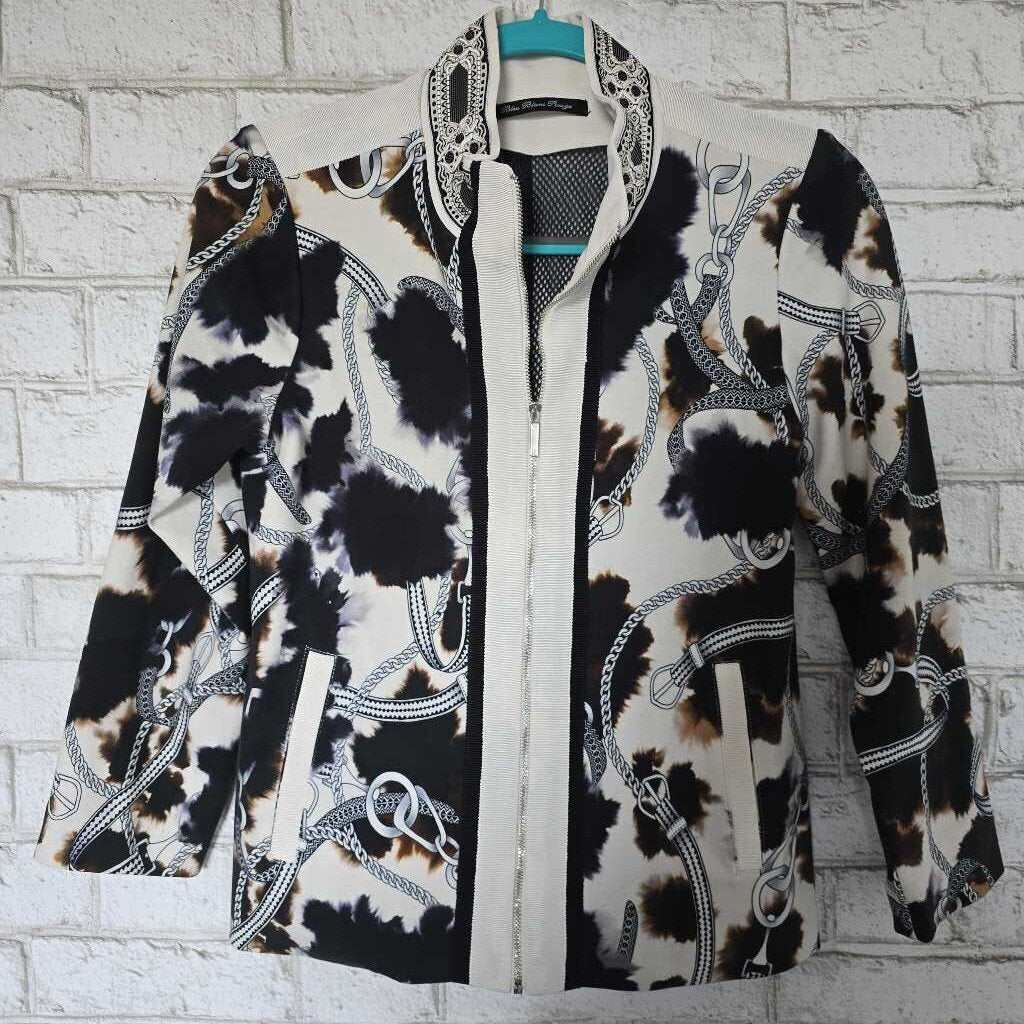 BLUE BLANC ROUGE Chain Pattern Jacket S-M