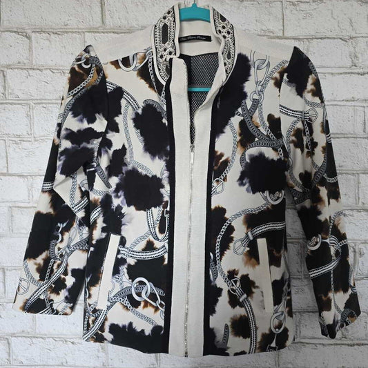 BLUE BLANC ROUGE Chain Pattern Jacket S-M