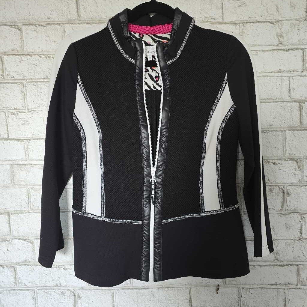 JUST WHITE SPORT Zip Jacket S-M