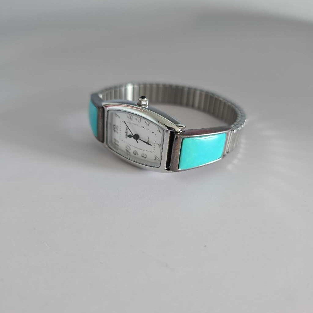 CORAZON 925 Sterling Expansion Watch with Turquoise Inlay