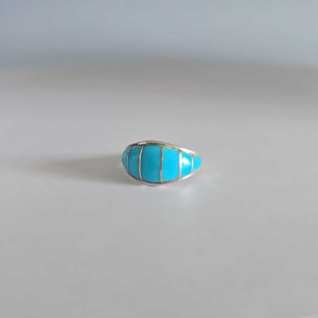 Vintage Navajo Sterling & Turquoise Ring SZ6