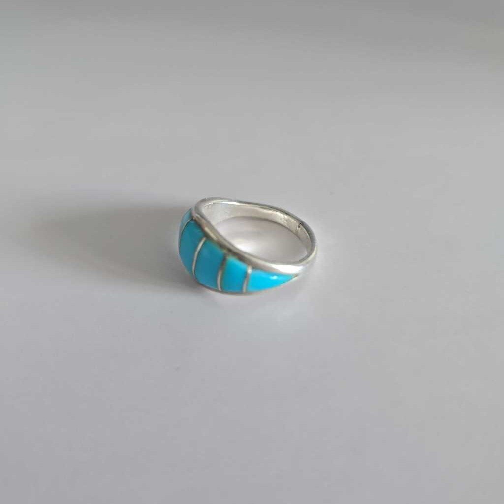 Vintage Navajo Sterling & Turquoise Ring SZ6