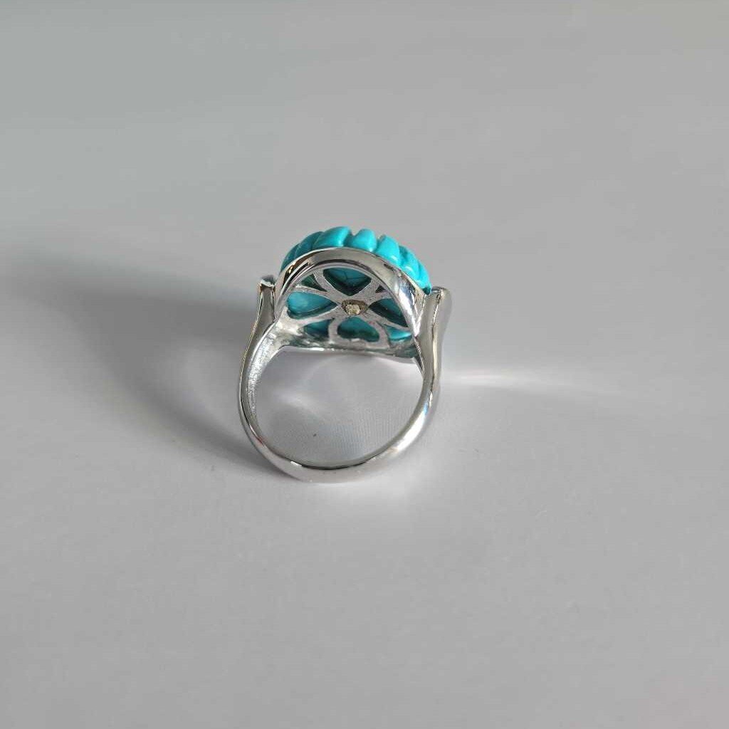SIGAL Sterling Silver & Turquoise Ring SZ8