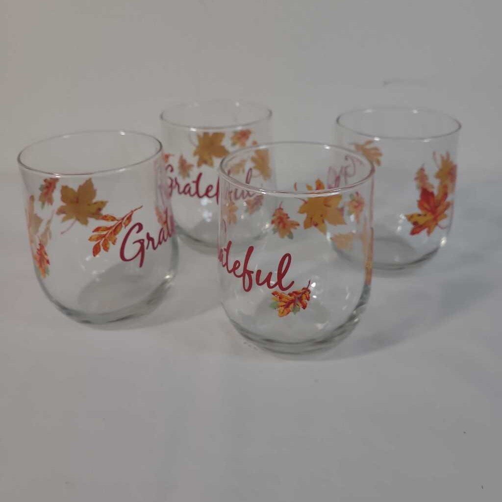 S/4 GRATEFUL TUMBLERS