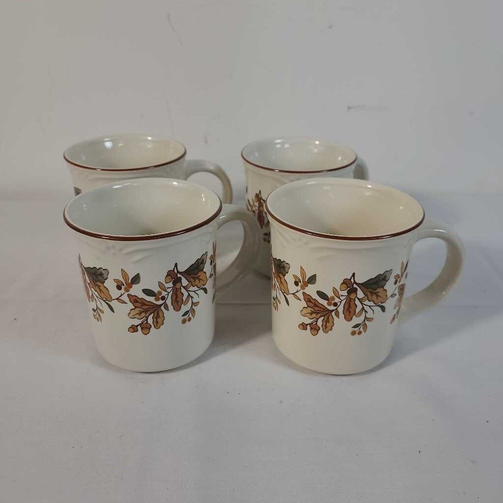 S/4 PFALTZGRAFF AUTUMN BERRY MUGS