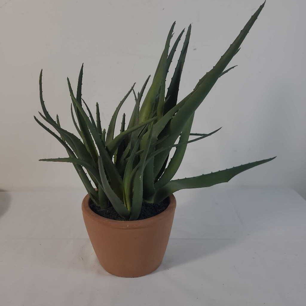 FAUX ALOE IN TERRACOTTA POT