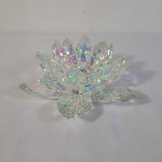 RAINBOW CRYSTAL FLOWER TEALIGHT HOLDER
