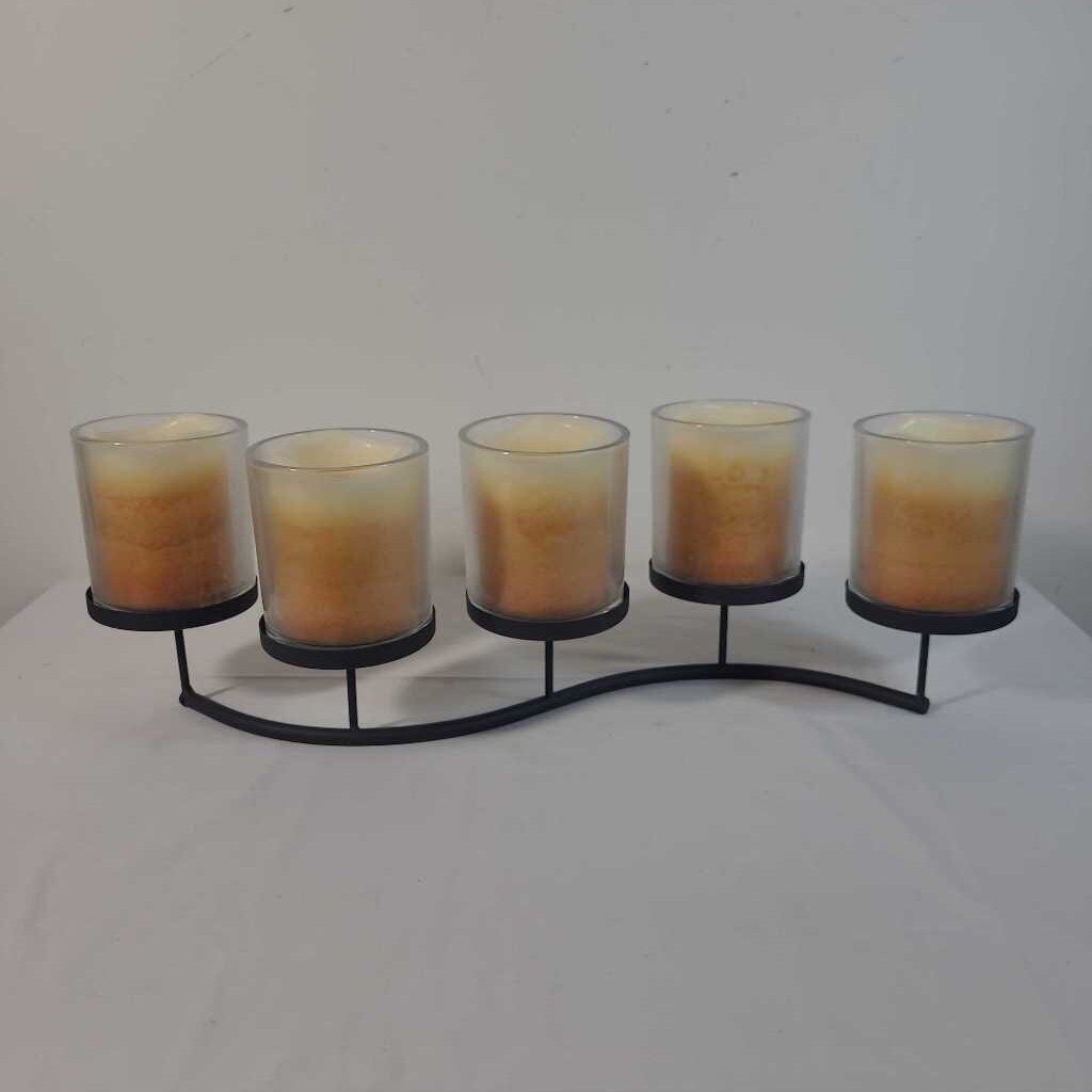 5LT CANDLE HOLDER ON BLACK FRAME