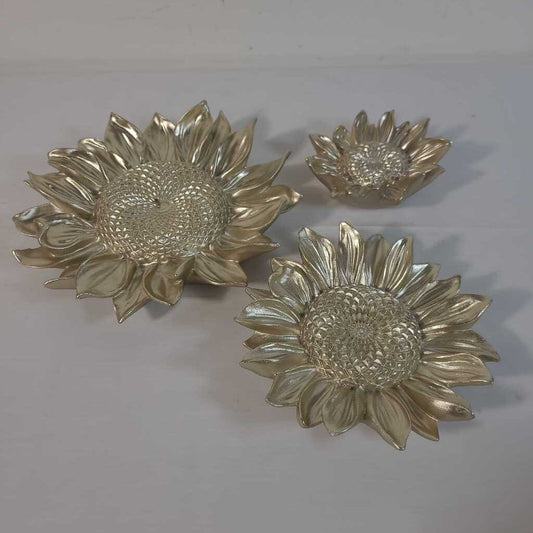 S/3 SUNFLOWER WALL DECOR