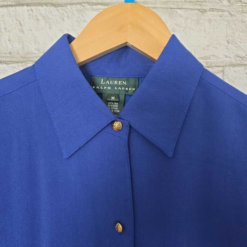 Vintage RALPH LAUREN Navy Silk Shirt