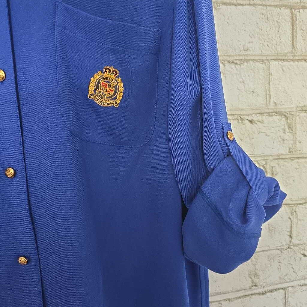Vintage RALPH LAUREN Navy Silk Shirt