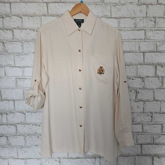 Vintage RALPH LAUREN White Silk Shirt