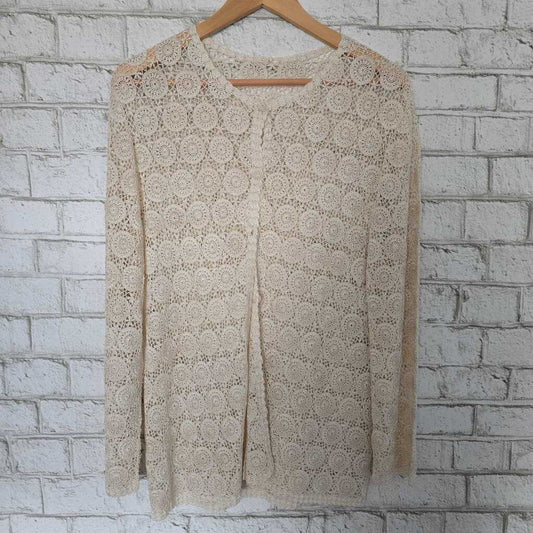 Vintage Crochet Button Cardigan