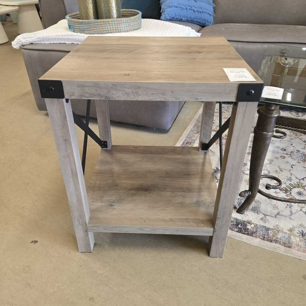 GREY WASH END TABLE