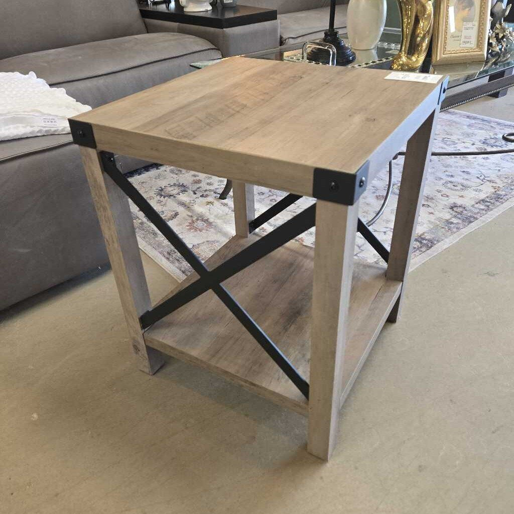 GREY WASH END TABLE