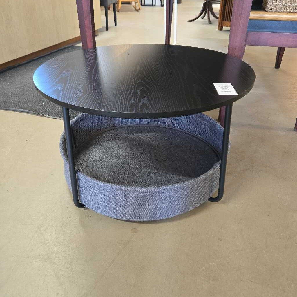 BLACK/GREY COFFEE TABLE W/BUILT IN STORAGE
