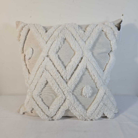 URBAN BARN TAUPE PILLOW W/ TRIANGLES