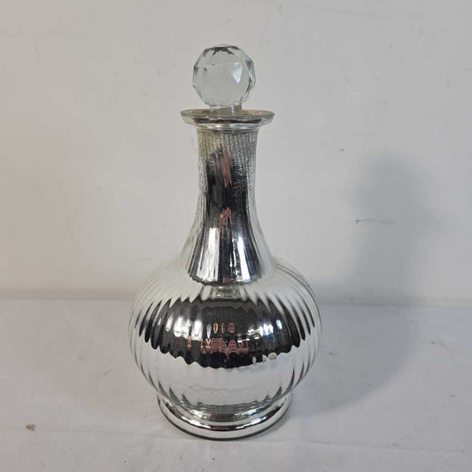 SILVER GLASS DECANTER