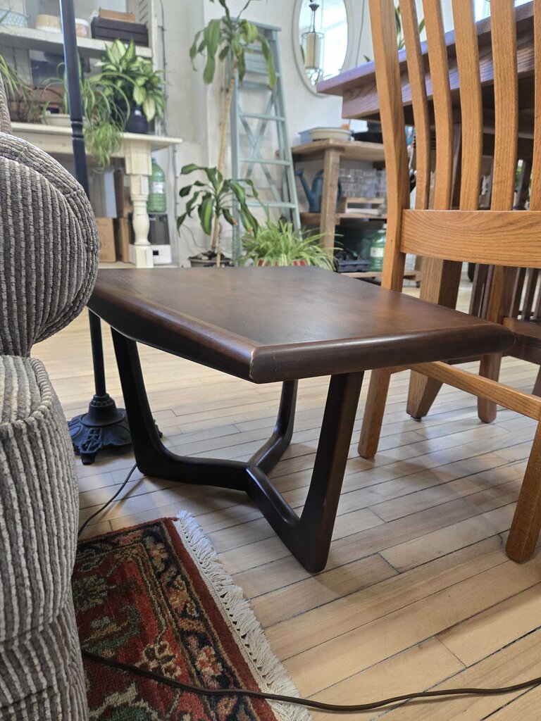 WALNUT ANGLED END TABLE
