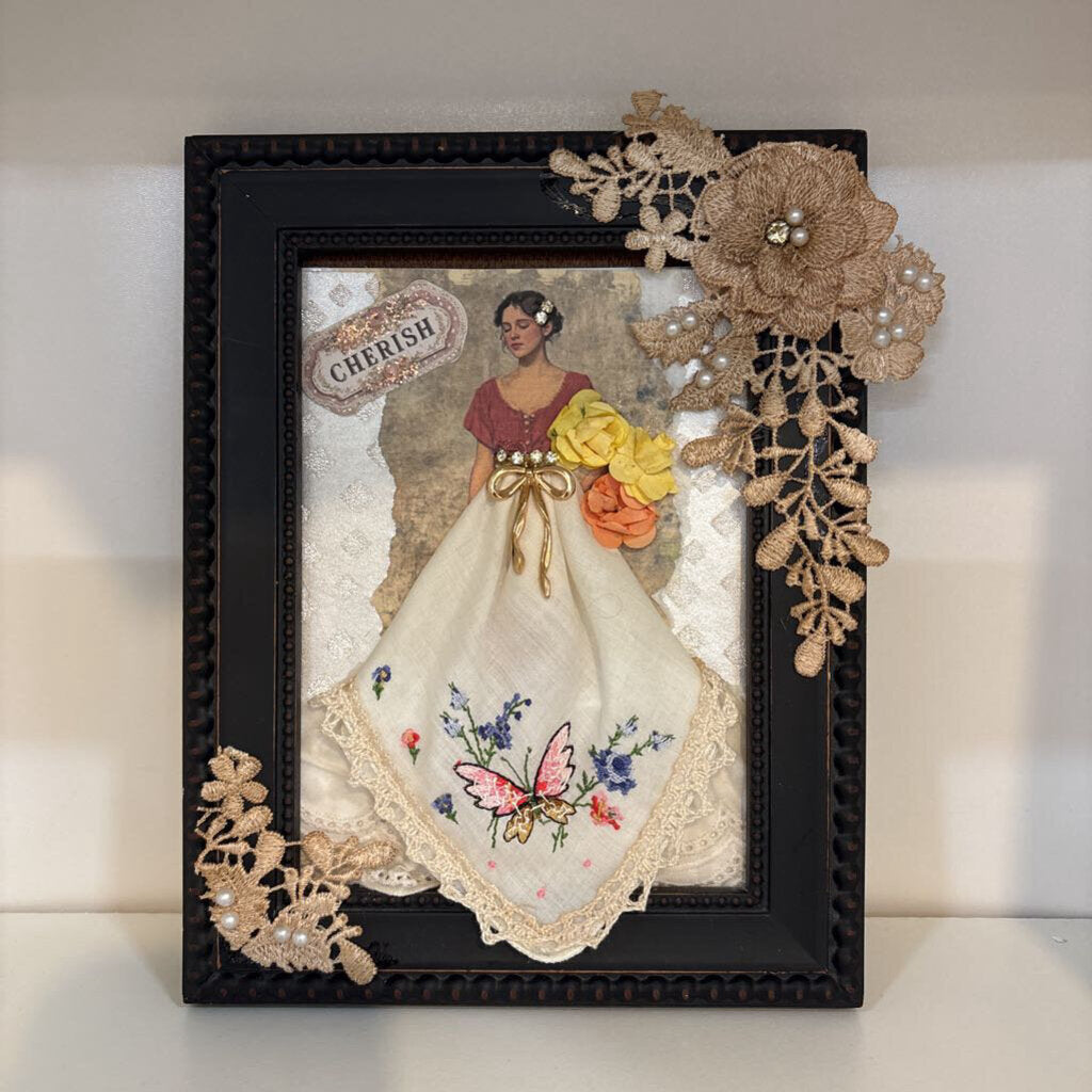 Cherish Handkerchief Dress Art Frame