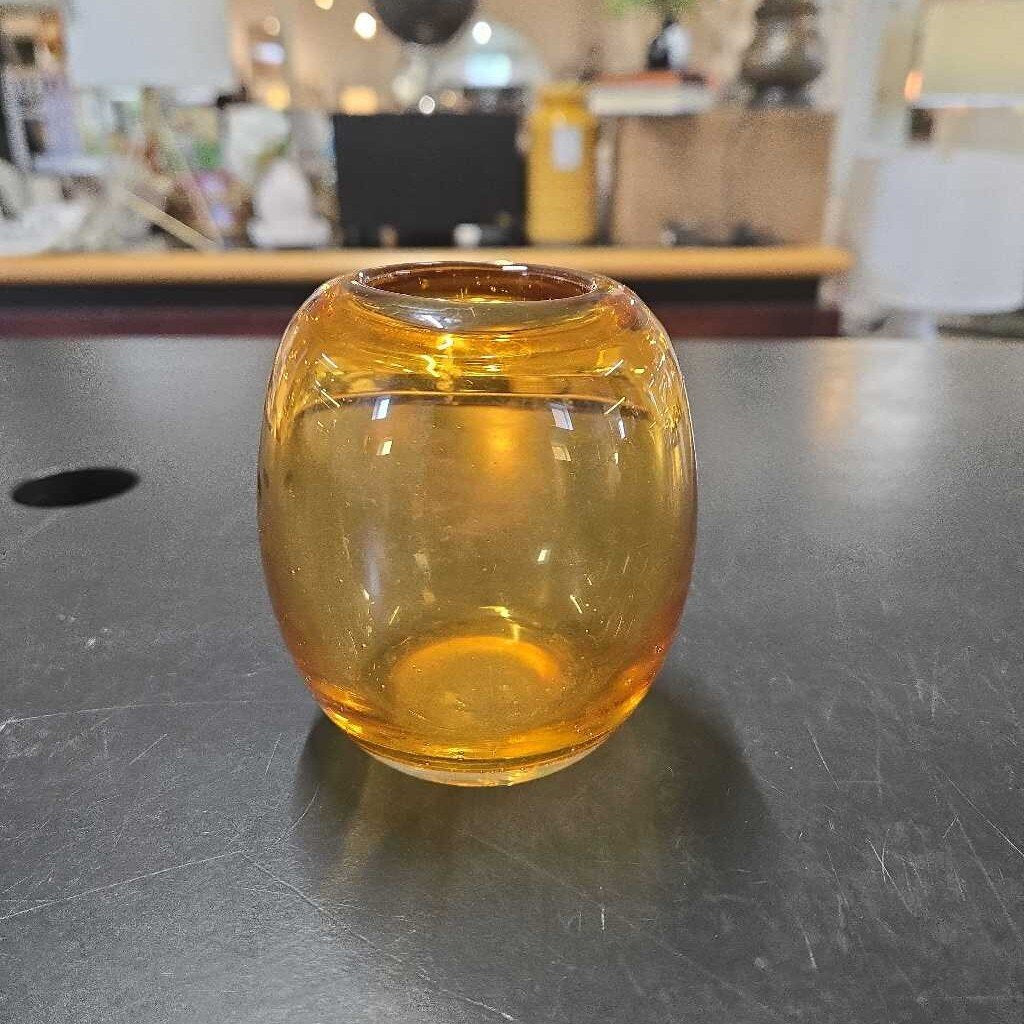 MINI AMBER GLASS VASE